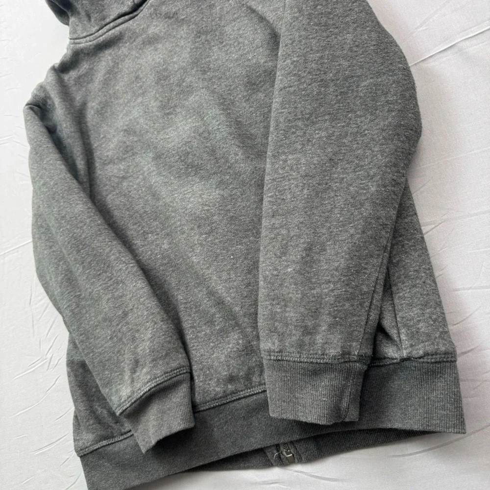 Timberland Boys Sherpa Lined Full Zip‎ Hoodie Gray Size L 14/16 Logo Sweatshirt